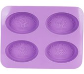 Molde de Silicona para Pastel de 4 Cavidades Ovalado Molde para Velas Aromáticas Hechas a Mano Molde para Jabón para Herramienta de Horneado DIY