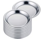 Juego de 10 platos para tarta de acero inoxidable AG 92903 18-0 N.º 3