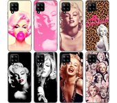 Funda de teléfono sexy Marilyn Monroe para Samsung Galaxy A12 A02S A22 A32 A52 A72 A71 A51 A41 A31 A21 A11 A50 A70 A10S A20S Funda negra Samsung A02