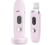 Dispositivo facial Peeling de agua IPX7 Peeling resistente al agua Cuidado multiusos de poros Luz roja y azul Estética EMS Lifting Care Rojeuvet Peeling ultrasónico pequeño color rosa
