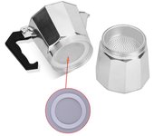 2 juntas de goma de repuesto portátiles, juntas de sellado universales para cafetera Moka de cocina 51mm