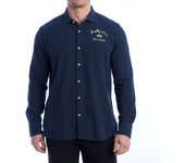 Camisa Manga Larga Piqué YMC036-JS394 para Hombre 3XL azul