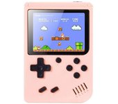 Consola portátil VAORLO con juegos retro, 400 juegos color rosa
