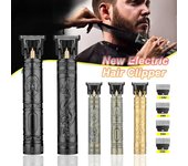 Con caja, afeitadora recargable Vintage, máquina cortadora de barba, cortadora de pelo de Metal, cortadora de pelo eléctrica profesional para hombres, USB q