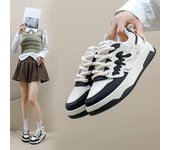 Zapatillas de deporte transpirables con plataforma para mujer, antideslizantes, para correr, caminar, informales, ligeras, con cordones, gruesas, de piel sintética, tenis para mujer 35 gris