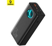 Banco de energía Baseus de 65 W, 26800 mAh, PD, carga rápida, FCP, SCP, cargador externo portátil para teléfono inteligente, computadora portátil, tableta capacity:26800mAh negro