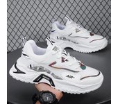 Zapatos de diseñador para hombre, zapatillas gruesas con cordones, zapatillas deportivas informales de moda para estudiantes, tenis masculinos vulcanizados para hombre 39 blanco
