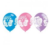 Shimmer And Shine Latex Assorted Designs Balloon (Pack of 6) One Size