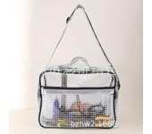 Bolso de hombro grande de rejilla de PVC antiestático y portátil, grueso, de 40 x 30 x 12 cm K1201