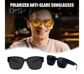 Gafas de sol polarizadas antideslumbrantes sobre gafas Gafas de visión nocturna Gafas de conducción nocturna Protección UV400 Gafas de sol envolventes negro mate
