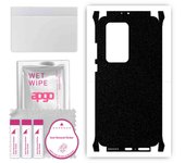 Adhesivo protector de piel apgo para la parte posterior y los lados compatible con Huawei P40 Pro Plus, película envolvente completa, lámina, vinilo - Patrón negro mate