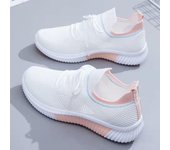 Zapatillas de deporte con cordones para mujer, deportivas para exteriores, color beige, para gimnasio, trabajo, informales, de tela, cómodas, ligeras, antideslizantes, para mujer 35 azul