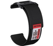 Pulsera de nailon para Forerunner / Active / Vivoactive 4 / Huawei Watch / Samsung Watch 20mm-black