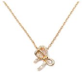 Les Trésors De Lily [M8893] - Collar chapado en oro 'Nudo romántico' oro blanco - 10x10 mm oro