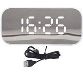 Radio despertador portátil con control de atenuación, alarma dual, radio despertador FM con altavoz Bluetooth blanco