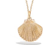 Les Trésors De Lily [R1692] - Colgante chapado en oro 'Coquille Saint Jacques' chapado en oro (cazuela) - 18x16mm oro