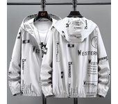 Chaqueta de piel fina transpirable con protección solar para hombre, tendencia 2024, talla grande de verano transfronteriza L negro