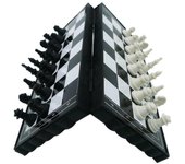 Juego mental con bolsillos, regalo portátil, conjunto, tablero de ajedrez magnético negro divertido para niños negro