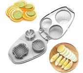 Cortador manual de frutas y verduras para el hogar, cortador multifuncional de acero inoxidable para rebanar aguacates, herramienta de cocina, cortador práctico de huevos