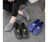 Zapatos de verano para hombre, antideslizantes, de Color sólido, zapatos planos para la playa, suela suave, planos, informales, Baotou, zapatos geniales 40 azul