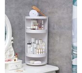 Estante de almacenamiento giratorio de 360 ​​grados para cocina, estante de baño, estante de almacenamiento para baño, gabinete 30.5*18*18cm blanco