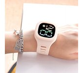 Reloj Electrónico Pantalla LED Cuadrado Banda Suave Ajustable Regalo Impermeable Niños Niñas Unisex Color Sólido Niños Reloj Digital Suministros para Estudiantes verde menta