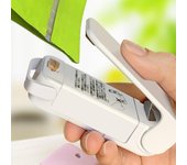 Mini máquina de sellado de bolsas térmicas, sellador de paquetes de bolsas de plástico térmico, cierre de bolsas de alimentos, sellador portátil, embalaje, accesorios de cocina color rosa