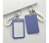 Llavero con tarjetero para estudiantes, serie Simplicity de colores sólidos, estuche para tarjetas de trabajo y negocios para mujeres, niños y estudiantes One Size