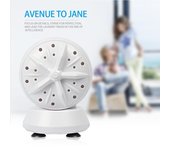 Lavadora portátil de viaje, Mini lavadora de alta potencia, lavadora ondulante de doble turbina Style 2 blanco