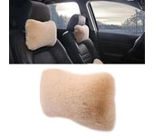 Almohada de descanso para el cuello del asiento del coche de invierno, reposacabezas de felpa, cojín de felpa, calidez y comodidad, soporte de almohada lumbar universal, accesorios negro
