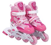 Patines de PU para adultos con flash completo, patines en línea para hombres y mujeres, patines con polea para niños. S (size 27-32) azul