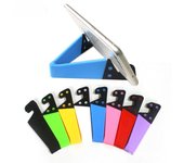 1 soporte universal plegable ajustable en forma de V para teléfono móvil, tableta, teléfono inteligente rojo