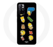 Coque Maniacase pour Redmi Note 11 5G Les Simpson autocollants fond noir