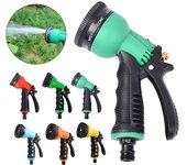 Pistola de agua de alta presión con boquilla de manguera de 8 patrones, rociador de agua para jardín, lavador de autos, herramientas de riego multiusos