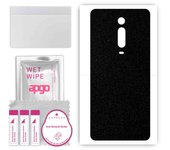 apgo Protective Skin Sticker for the back compatible with Xiaomi Redmi K20 Pro Premium, Wrap Film, Foil, Vinyl - Pattern Matte Black