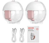 Extractor de leche eléctrico portátil, Invisible, silencioso, sin dolor, 2 uds. color rosa