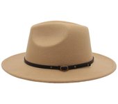 Sombrero bombín con temperamento y hebilla de cinturón, sombrero de jazz inglés, sombrero de fieltro para exteriores para hombres y mujeres, sombrero de tweed chino de moda average size