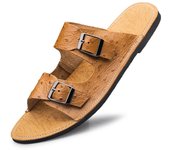 Zapatillas de cuero genuino Sandalias de hombre Chanclas de playa Zapatos de verano para hombre 38 marrón