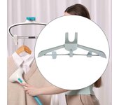 Percha para ropa, plancha para ropa, rejilla de vapor plegable, soporte para plancha de vapor gris