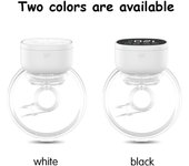 2 uds extractor de leche eléctrico manos libres portátil extractor de leche Invisible silencioso 3 modos 9 niveles de 2 blanco