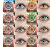 Eyeshare Lentes de contacto de color de moda Lentes de contacto de color azul brillante Lentes de contacto suaves Lentes de contacto cosméticos verdes Lentes de contacto marrones