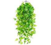 Plantas artificiales de enredaderas para colgar en la pared, hojas de ratán, ramas para jardín al aire libre, decoración del hogar, hoja de seda falsa de plástico, planta verde, hiedra verde