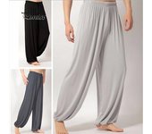 Jogger Pantalón holgado Mono Harem Pantalones de yoga Pantalones inferiores L negro