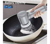 Cepillo de limpieza eléctrico inalámbrico potente con giro de 360 grados para limpiar pisos, azulejos y muebles de cocina y baño con 5 cabezales Six-piece set