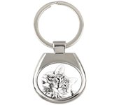 Norwegian Forest Cat - keychain with a cat, keychain with a print, personalized pendant from the Art-Dog brand plata