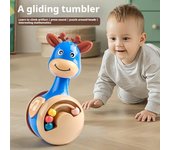 Vaso de ciervo pequeño, juguetes educativos para niños, educación de la primera infancia, juguetes relajantes para bebés, dibujos animados para bebés, pequeños dinosaurios chirriantes