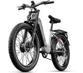 Bicicleta Eléctrica para Adultos Shengmilo MX06Pro 2000W E-Bicicleta de Montaña Batería 48V17.5Ah Bicicleta Eléctrica 26 Pulgadas Neumáticos Todoterreno E-Bicicleta Urbana para Desplazamientos gris