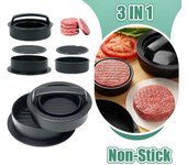 Prensa para hamburguesas de forma redonda, antiadherente, para hamburguesas rellenas, parrilla de carne, molde para tartas, accesorios de cocina Type 1