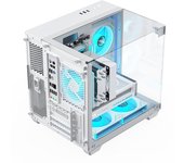 Caja de computadora transparente de 270 grados, torre para PC de escritorio para placa base M-ATX/ITX, fuente de alimentación ATX, GPU de 325 mm, USB 3.0, SSD y HDD A4