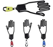 Soporte para guantes de golf, soporte portátil de plástico para colgar guantes con llavero, soporte para guantes de golf, soporte para camilla, accesorios de golf blanco